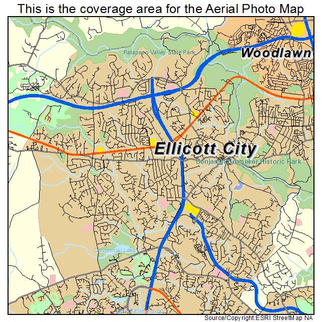 Ellicott City, MD location map 