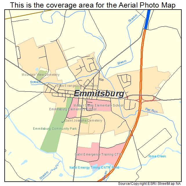 Emmitsburg, MD location map 