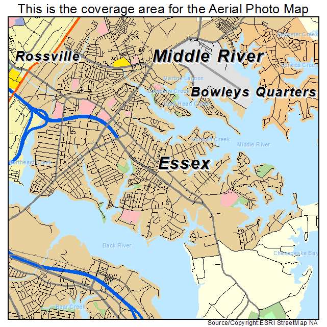 Essex, MD location map 
