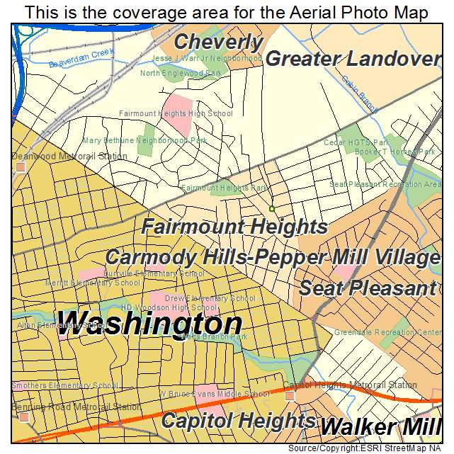 Fairmount Heights, MD location map 