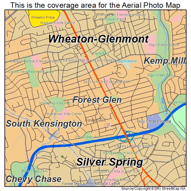 Forest Glen, MD location map 