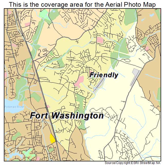 Friendly, MD location map 