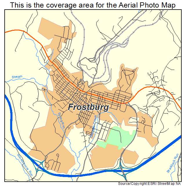 Frostburg, MD location map 
