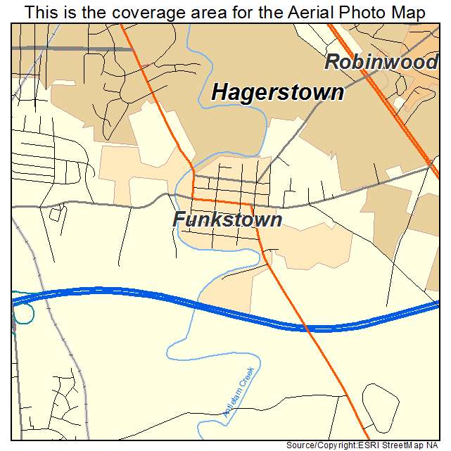 Funkstown, MD location map 