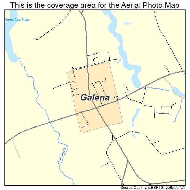 Galena, MD location map 