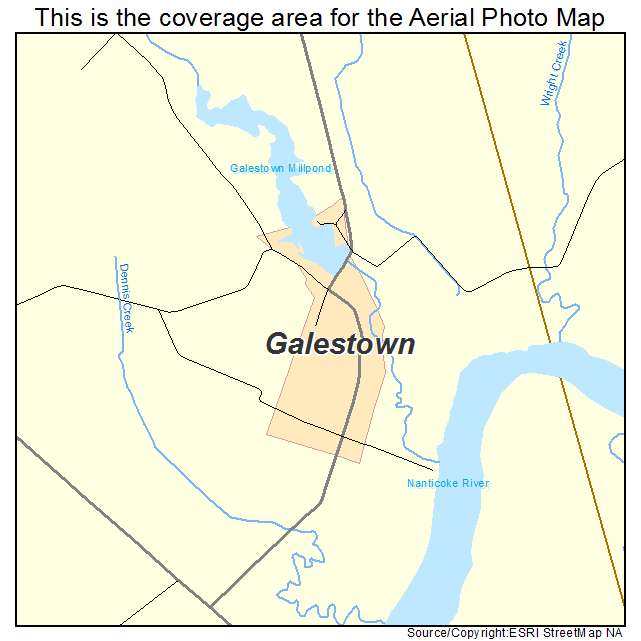 Galestown, MD location map 