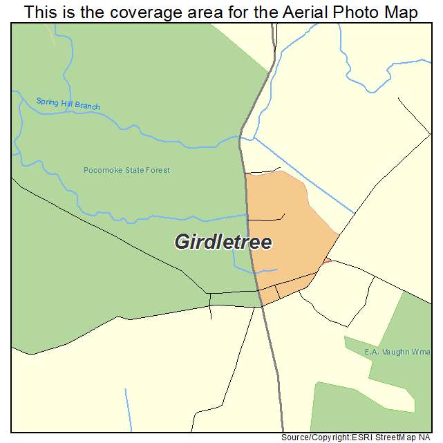 Girdletree, MD location map 