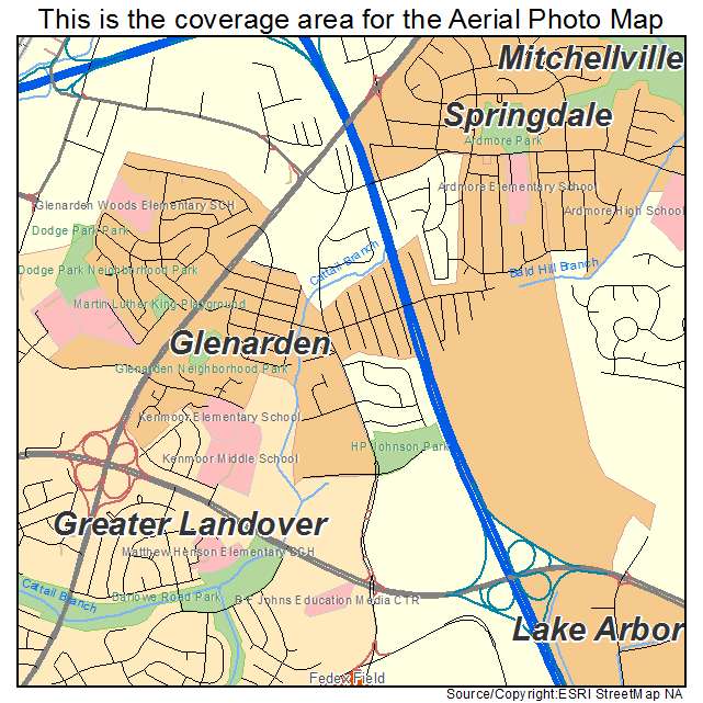 Glenarden, MD location map 
