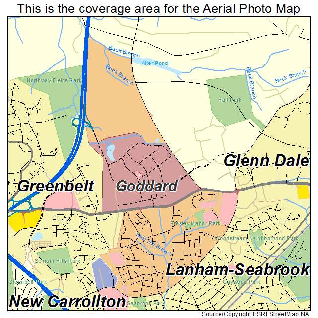 Goddard, MD location map 