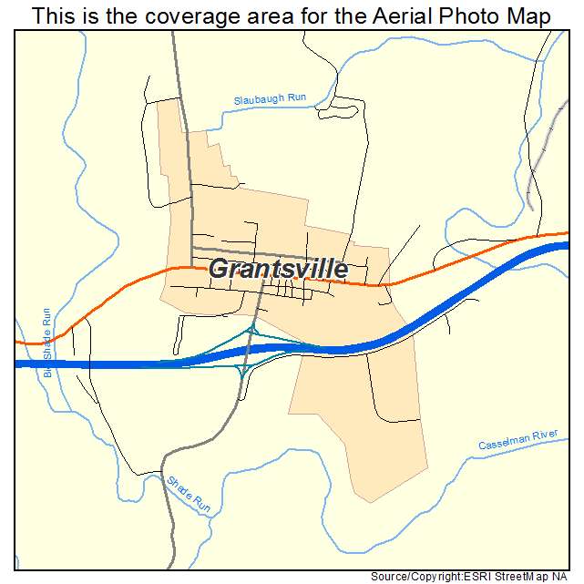 Grantsville, MD location map 