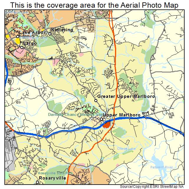 Greater Upper Marlboro, MD location map 