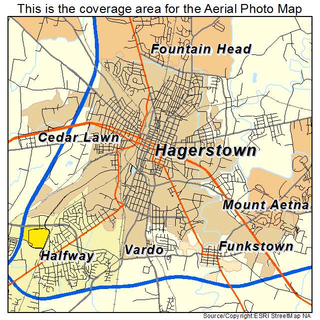 Hagerstown, MD location map 