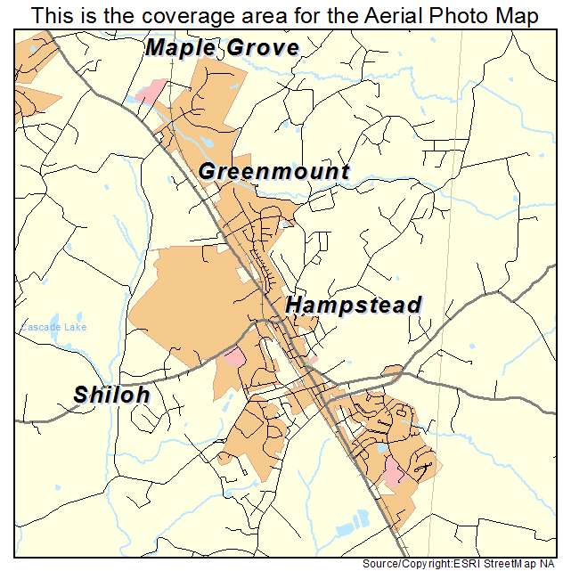 Hampstead, MD location map 