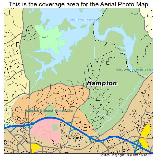Hampton, MD location map 