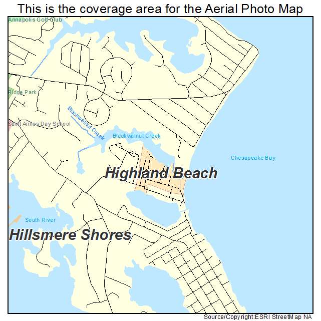 Highland Beach, MD location map 
