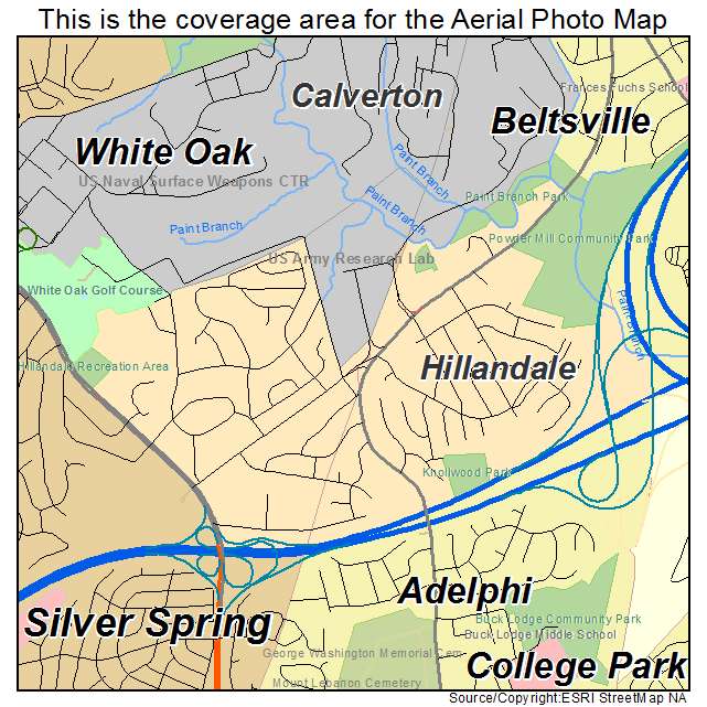 Hillandale, MD location map 