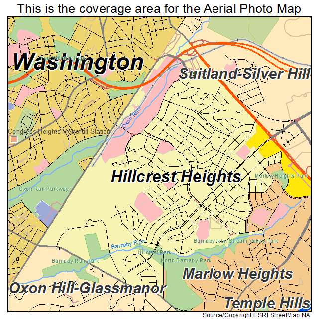 Hillcrest Heights, MD location map 