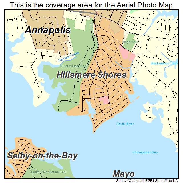 Hillsmere Shores, MD location map 