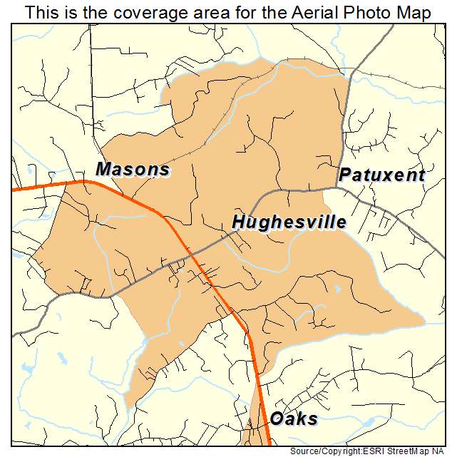 Hughesville, MD location map 