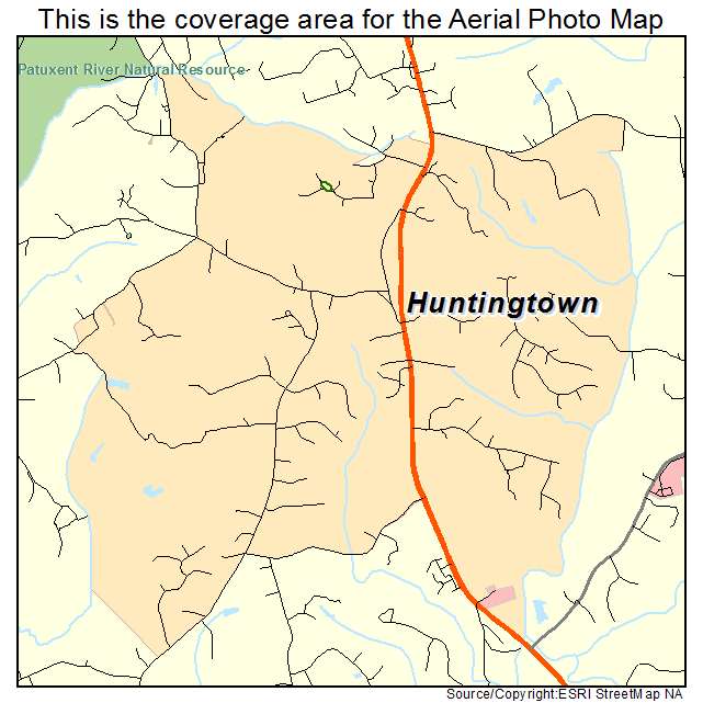 Huntingtown, MD location map 