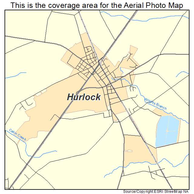 Hurlock, MD location map 