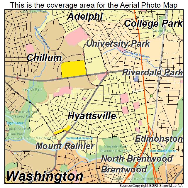 Hyattsville, MD location map 