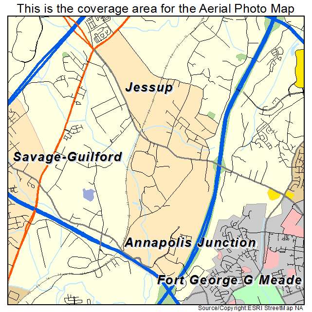 Jessup, MD location map 