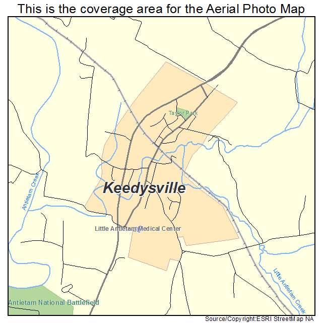 Keedysville, MD location map 