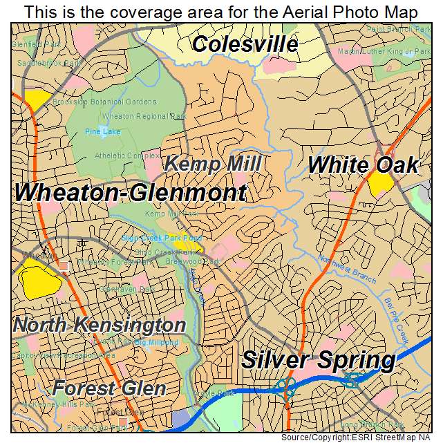 Kemp Mill, MD location map 