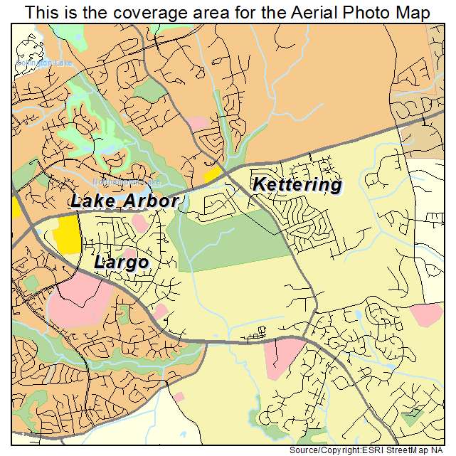 Kettering, MD location map 