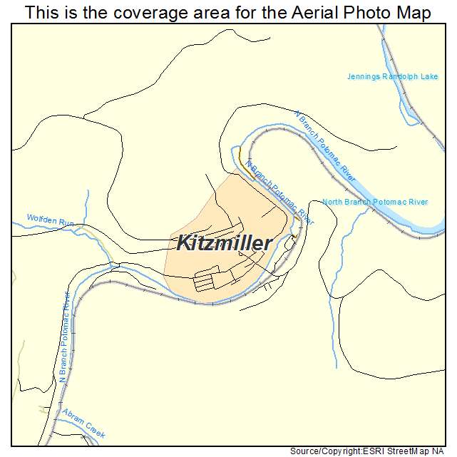 Kitzmiller, MD location map 