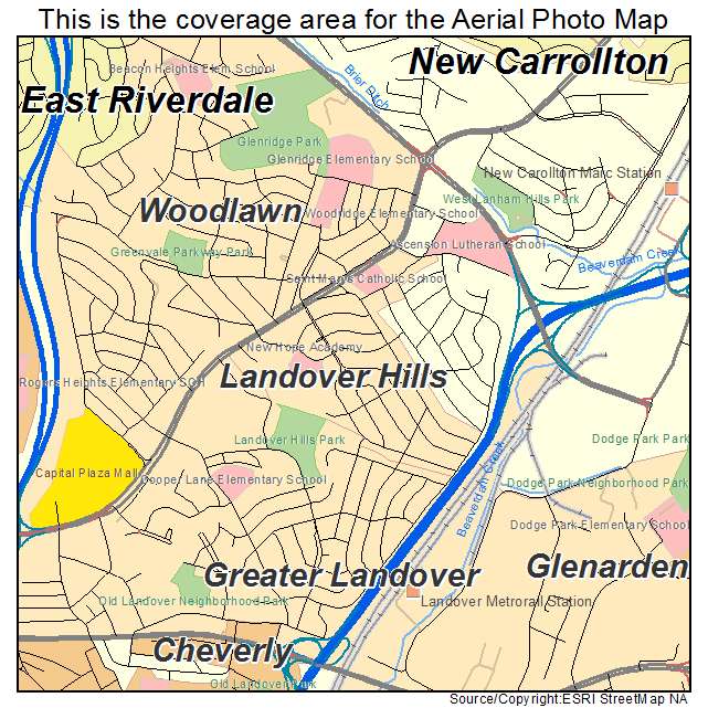 Landover Hills, MD location map 