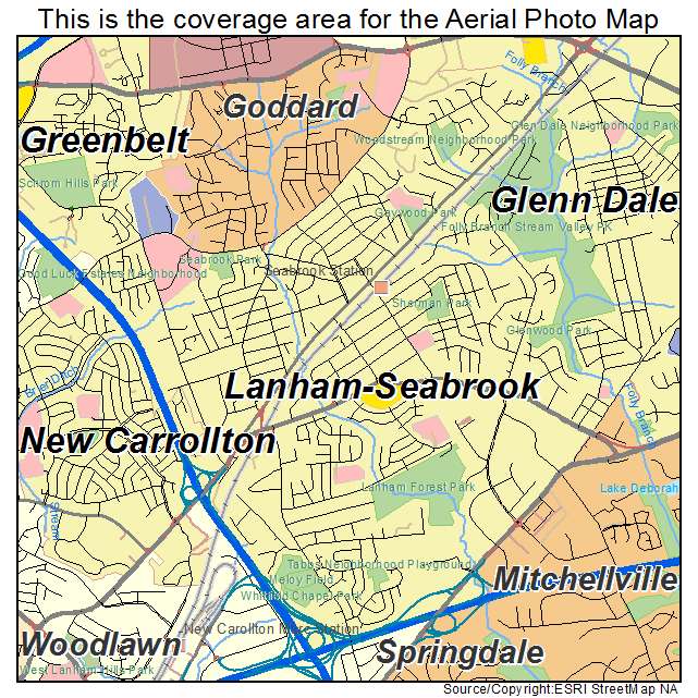 Lanham Seabrook, MD location map 