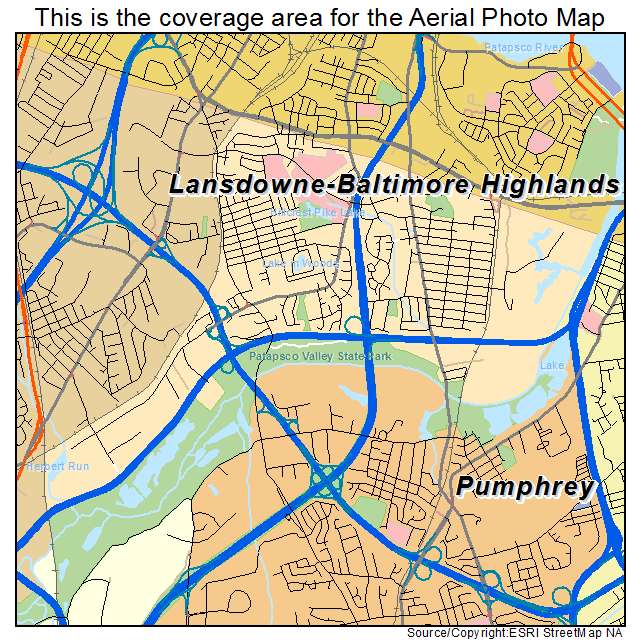 Lansdowne Baltimore Highlands, MD location map 