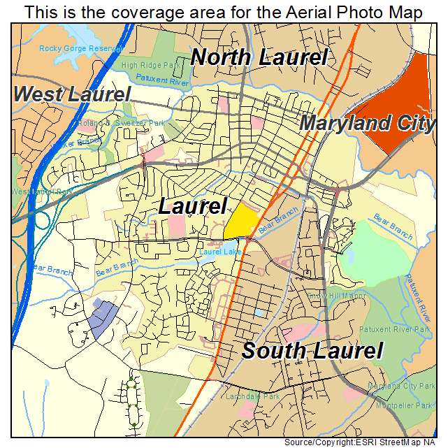 Laurel, MD location map 