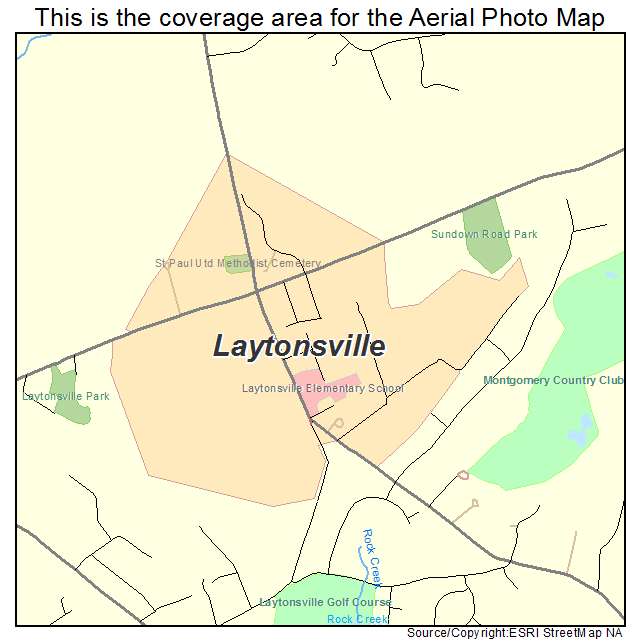Laytonsville, MD location map 