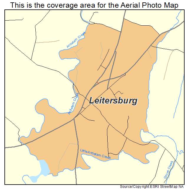 Leitersburg, MD location map 
