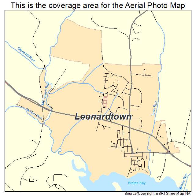 Leonardtown, MD location map 