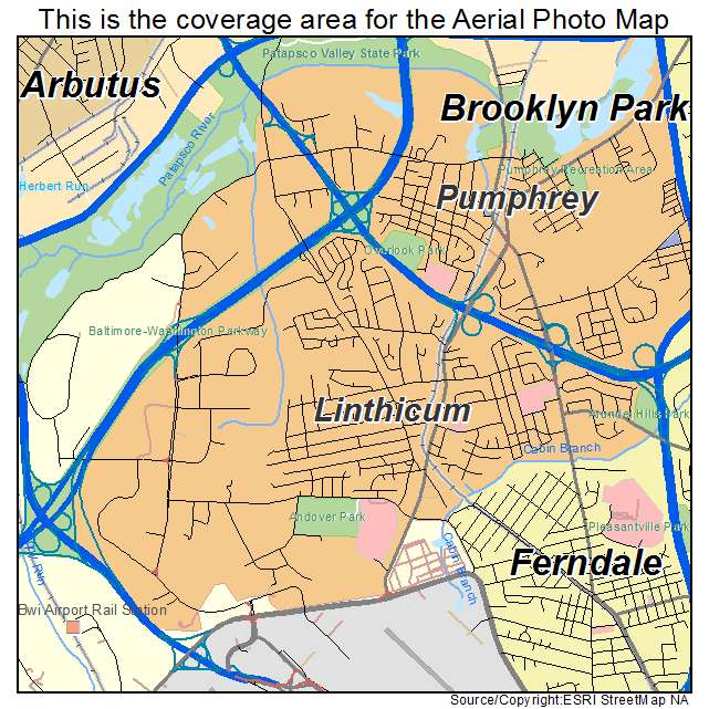Linthicum, MD location map 