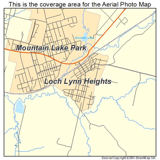 Loch Lynn Heights, MD location map 