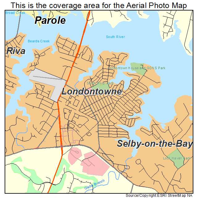 Londontowne, MD location map 