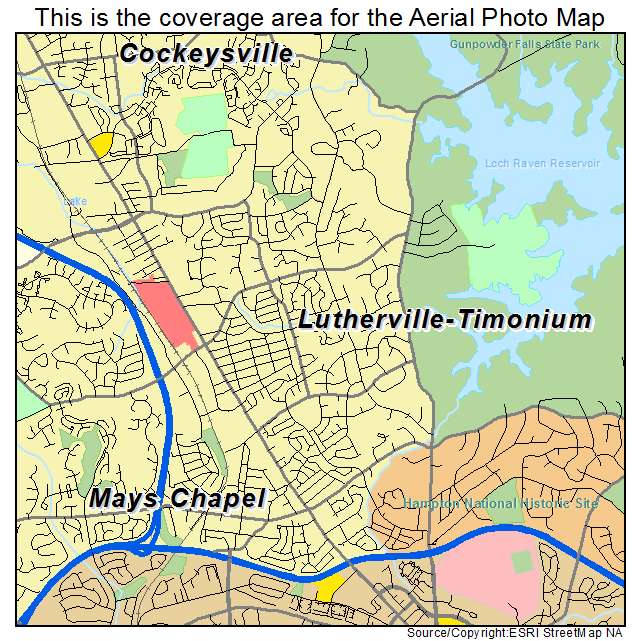 Lutherville Timonium, MD location map 