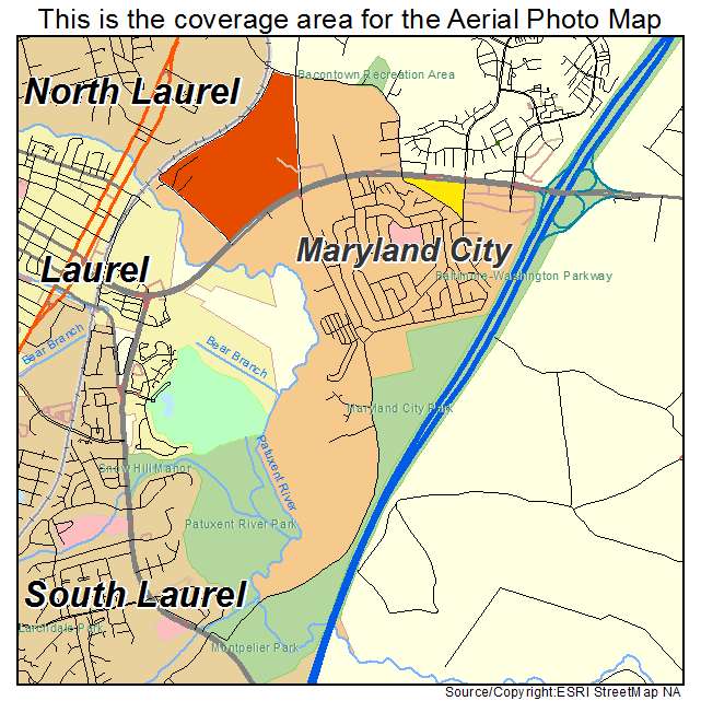 Maryland City, MD location map 