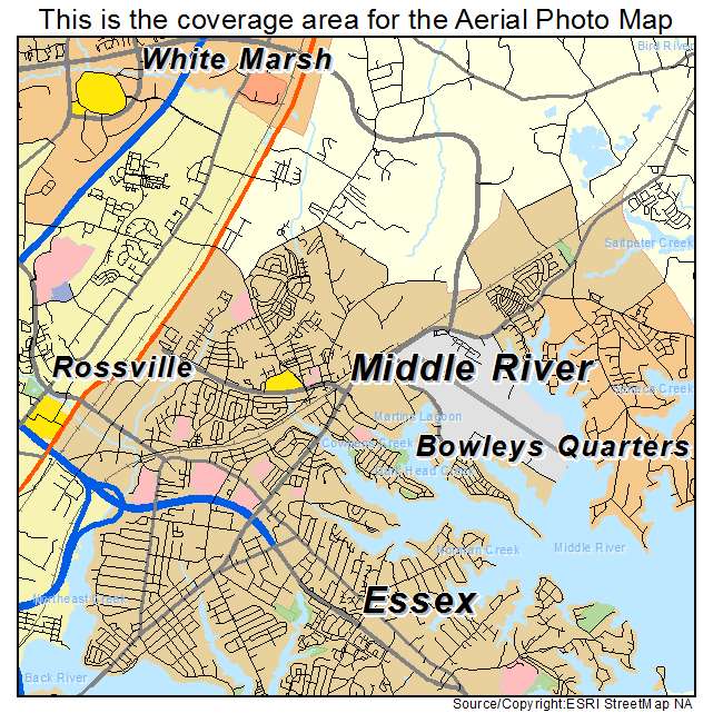 Middle River, MD location map 