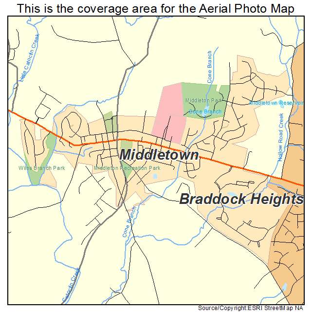 Middletown, MD location map 