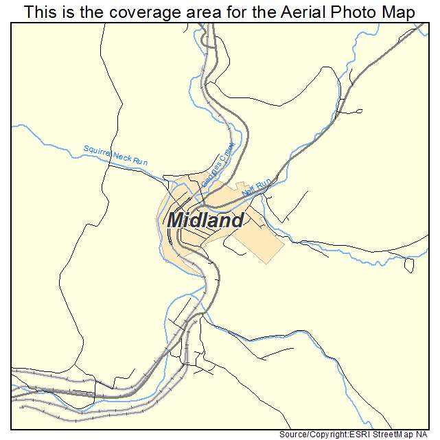 Midland, MD location map 