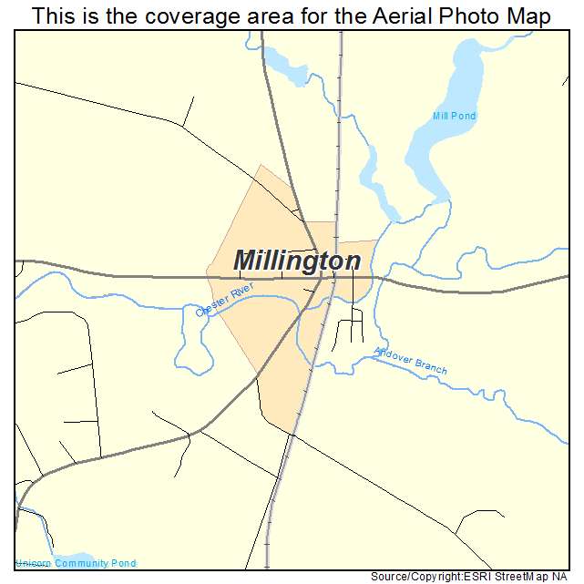 Aerial Photography Map of Millington, MD Maryland