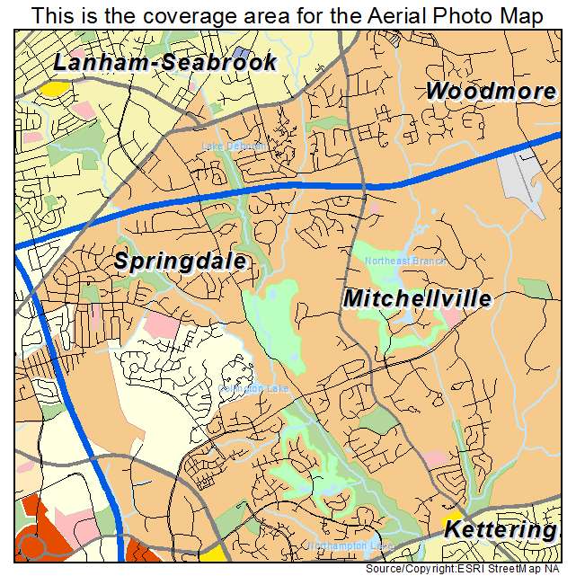 Mitchellville, MD location map 