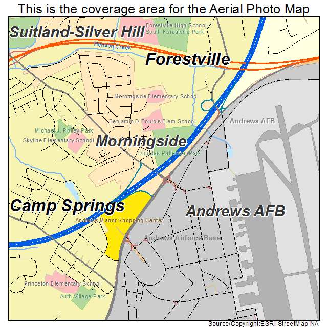 Morningside, MD location map 