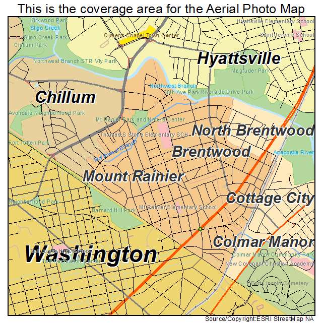 Mount Rainier, MD location map 